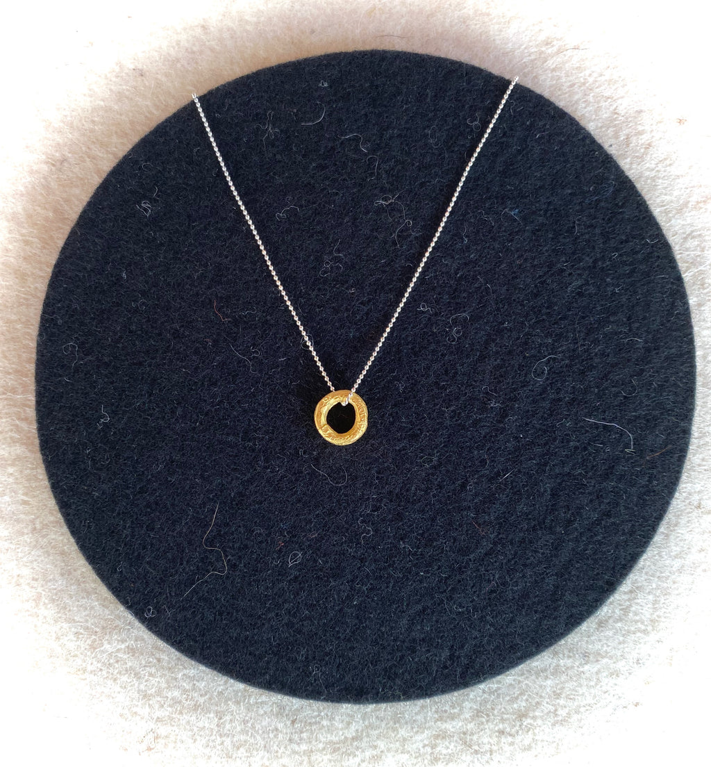 Colgante Donut dorado