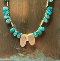 Collar amazonita y oro