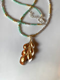 Collar hoja cincelada