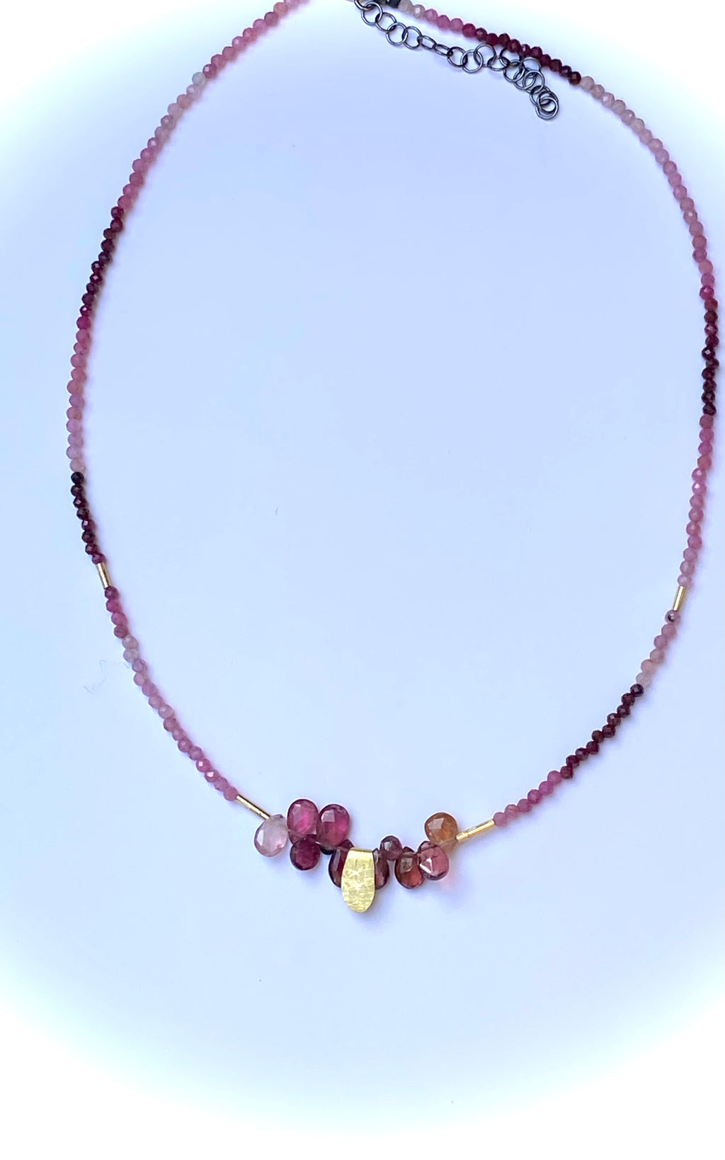 Collar turmalina rosa