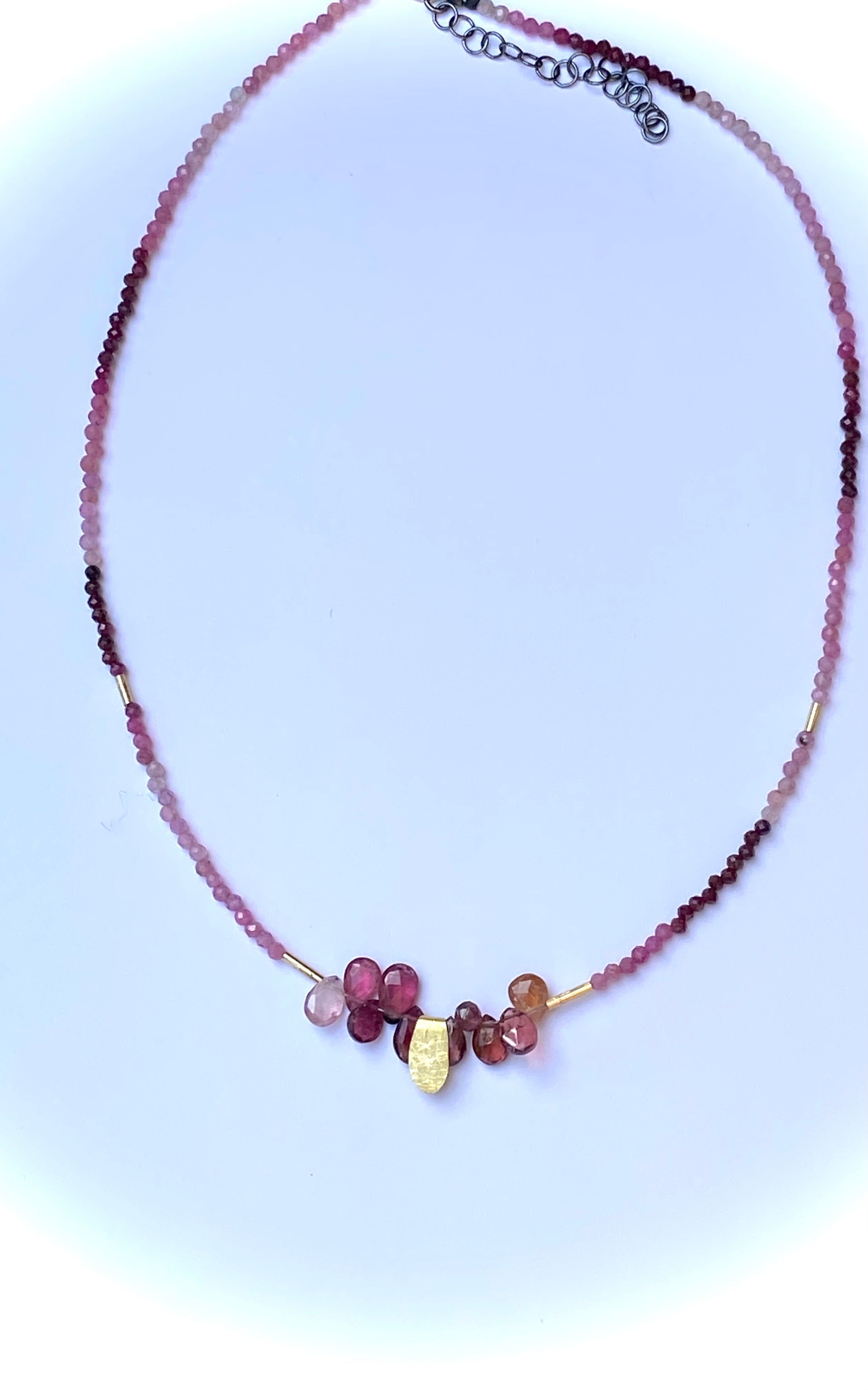Collar turmalina rosa